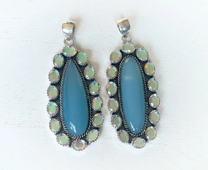 Rings Sophiareneboutiquecom Sterling Silver ChalcedonyAngel Aura Pendants