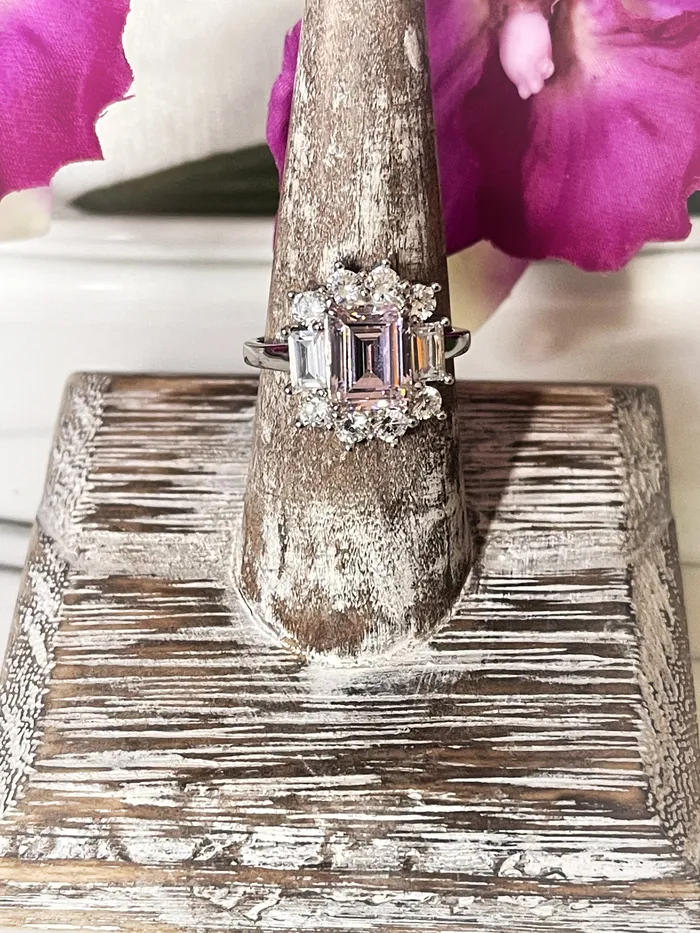 Rings Sophiareneboutiquecom Sterling Silver Pink CZ Antique Ring Rings Sophiareneboutiquecom Sterling Silver Pink CZ Antique Ring