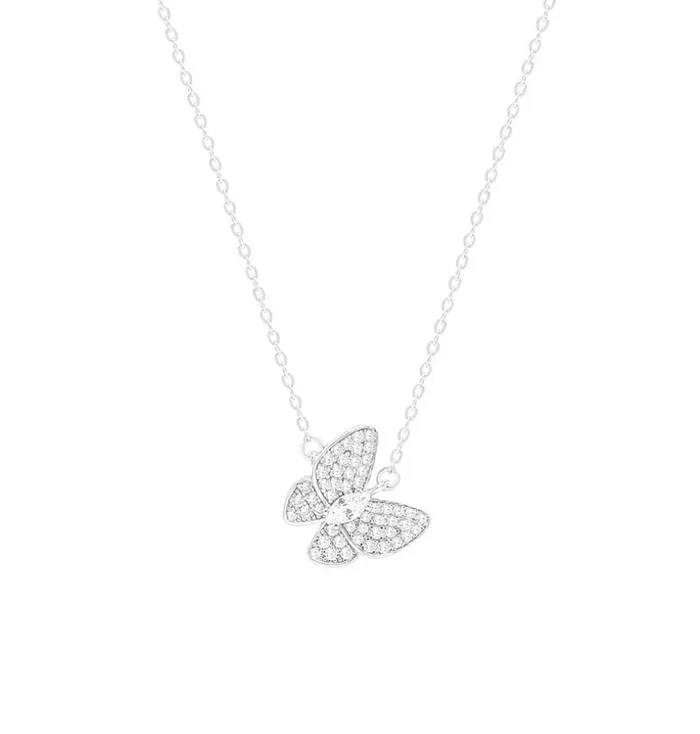 Rings Sophiareneboutique Sterling Silver Dainty Slant Butterfly