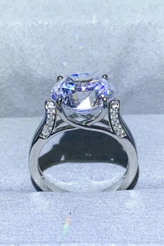 Rings Trendsi 5 Carat Moissanite PlatinumPlated Ring