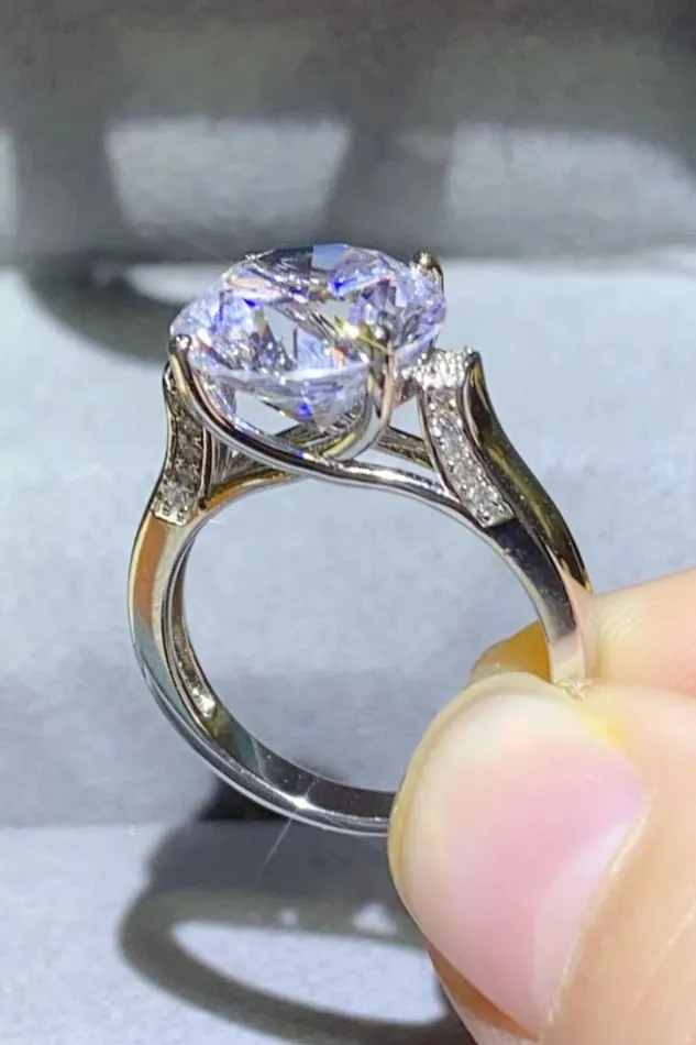 Rings Trendsi 5 Carat Moissanite PlatinumPlated Ring