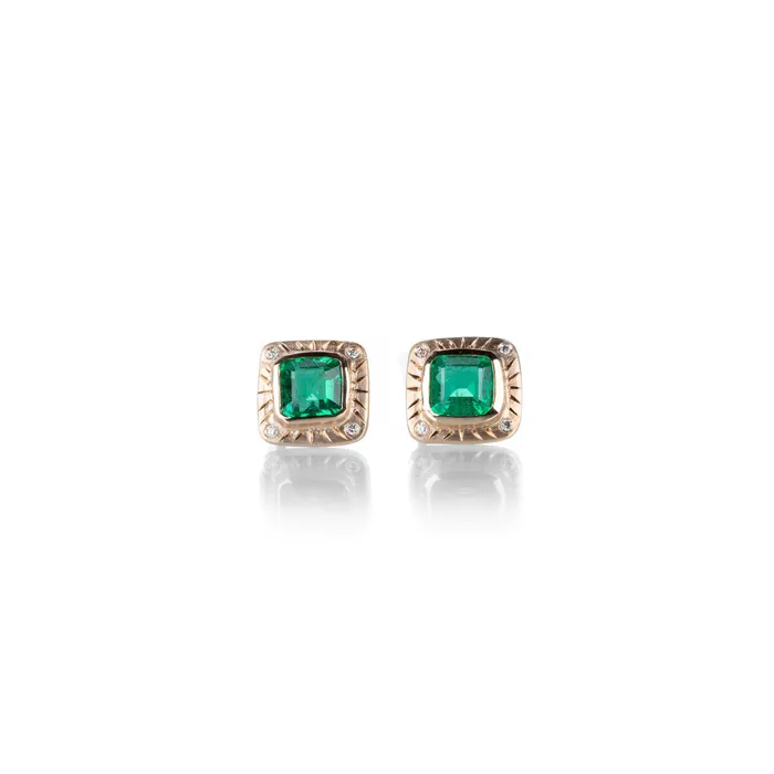 Sirciam Earrings Effigy Emerald Earrings