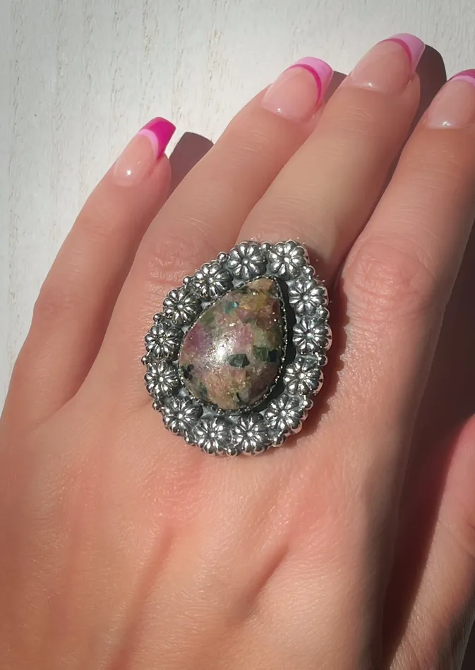 Sophiareneboutiquecom Rings Sterling Silver Artisan Tourmaline Flower Design Rings Sophiareneboutiquecom Rings Sterling Silver Artisan Tourmaline Flower Design Rings