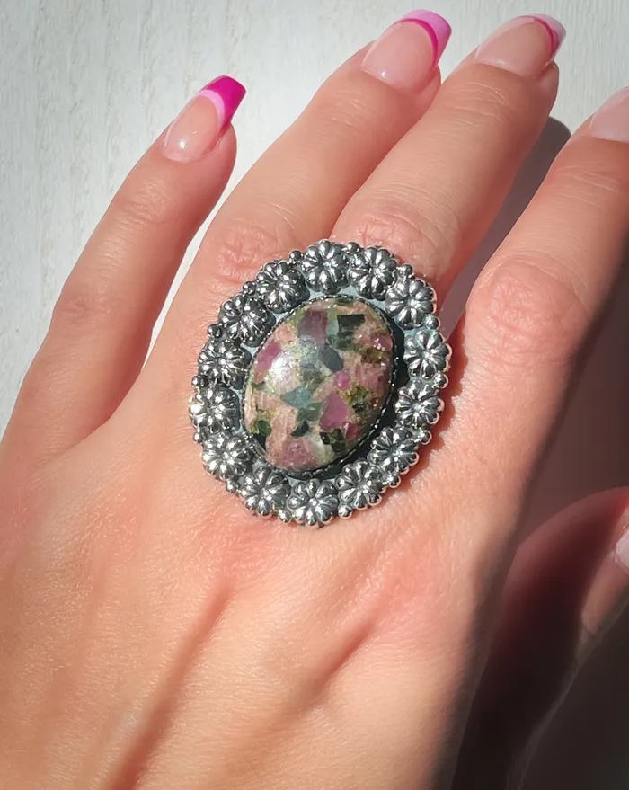 Sophiareneboutiquecom Rings Sterling Silver Artisan Tourmaline Flower Design Rings Sophiareneboutiquecom Rings Sterling Silver Artisan Tourmaline Flower Design Rings