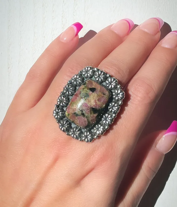 Sophiareneboutiquecom Rings Sterling Silver Artisan Tourmaline Flower Design Rings Sophiareneboutiquecom Rings Sterling Silver Artisan Tourmaline Flower Design Rings