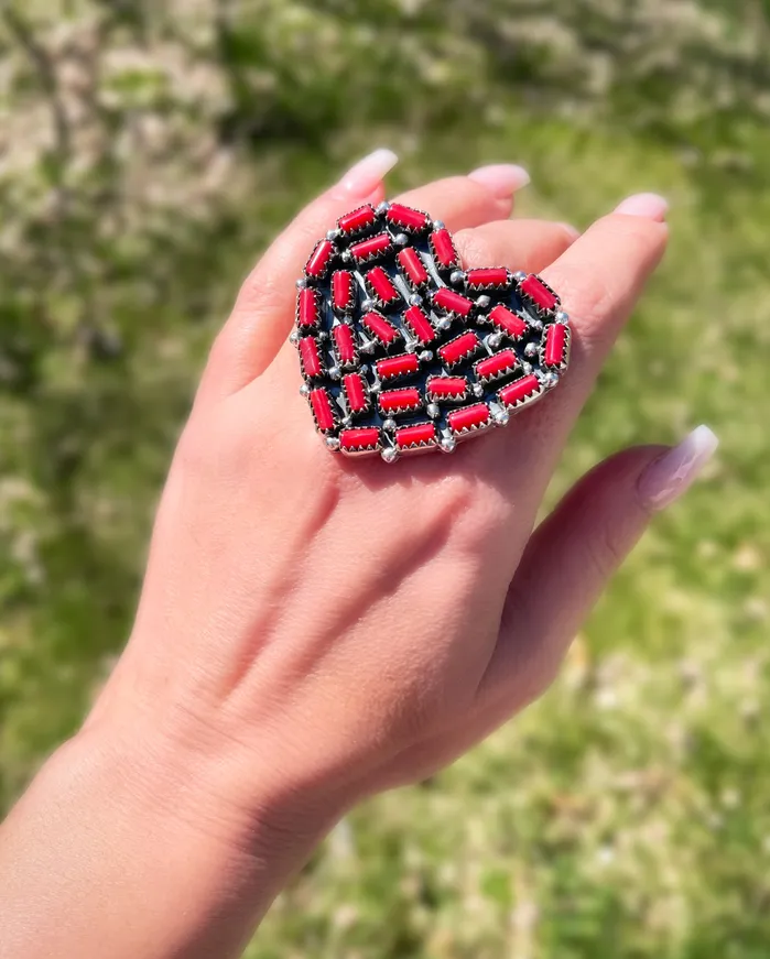 Sophiareneboutiquecom Rings Sterling Silver Coral Bead Custom Ring