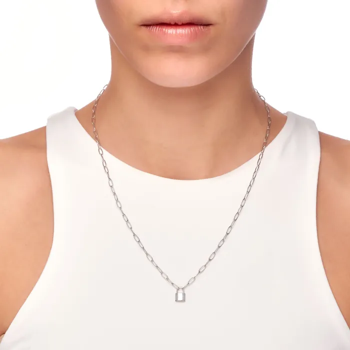 Spirito Rosa Love Collcetion Kalukoi Necklace White Rhodium Plated 925 Silver Necklaces