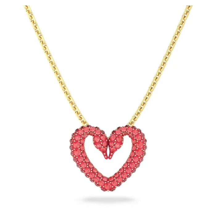 Swarovski Necklaces Swarovski Red Heart Una Pendant GoldTone Plated
