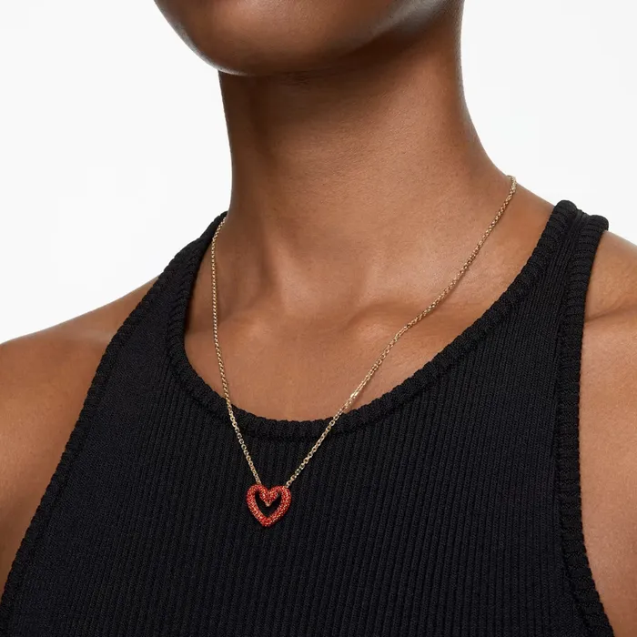 Swarovski Necklaces Swarovski Red Heart Una Pendant GoldTone Plated