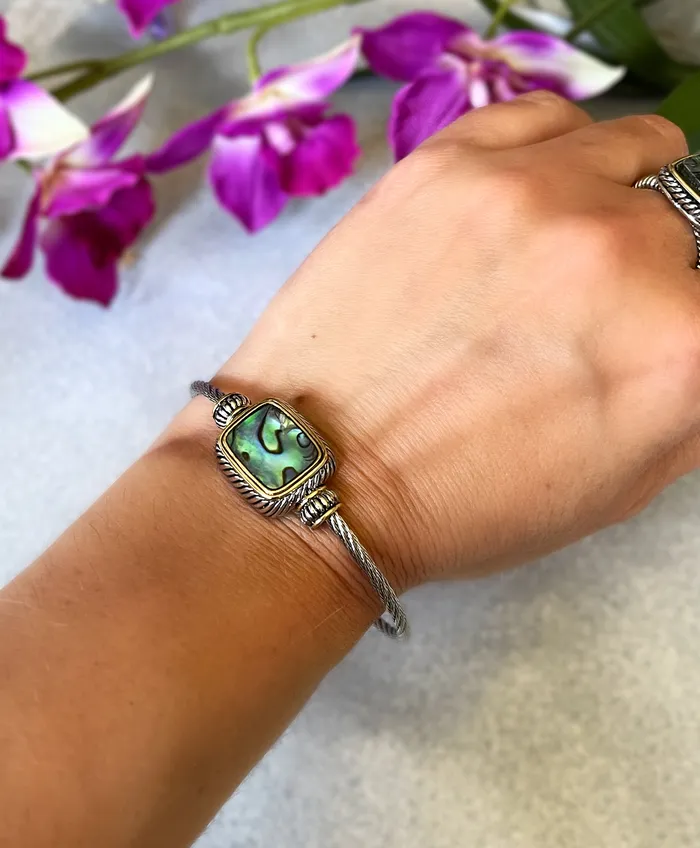 The Abalone Two Tone Magnetic Bracelet SophiaRene Boutique Bracelets