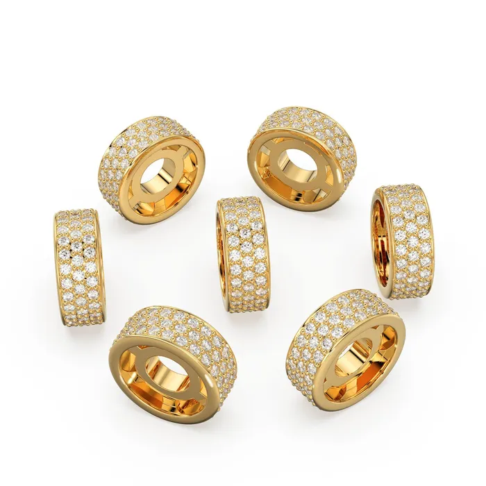 Three Lane Diamond Eternity Wheel 14k Solid Gold Rondelle Spacer Finding Bead Diamond Spacer Diamond Finding Solid Gold Bead 10mm Jalvi Co PreStyled Sets Three Lane Diamond Eternity Wheel 14k Solid Gold Rondelle Spacer Finding Bead Diamond Spacer Diamond Finding Solid Gold Bead 10mm Jalvi Co PreStyled Sets
