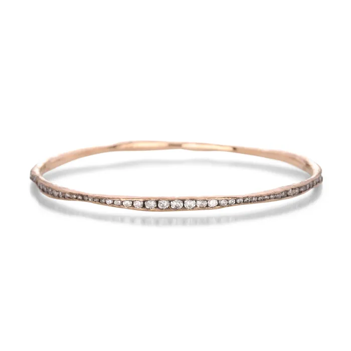 Todd Pownell Bracelets Rose Gold Irregular Channel Bracelet