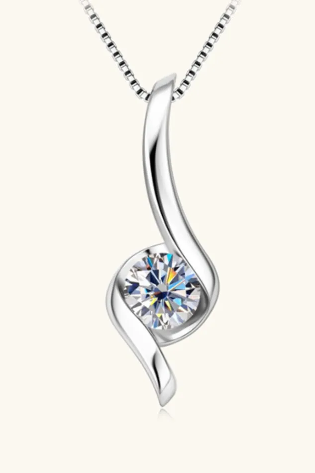 Trendsi Necklaces 1 Carat Moissanite 925 Sterling Silver Necklace
