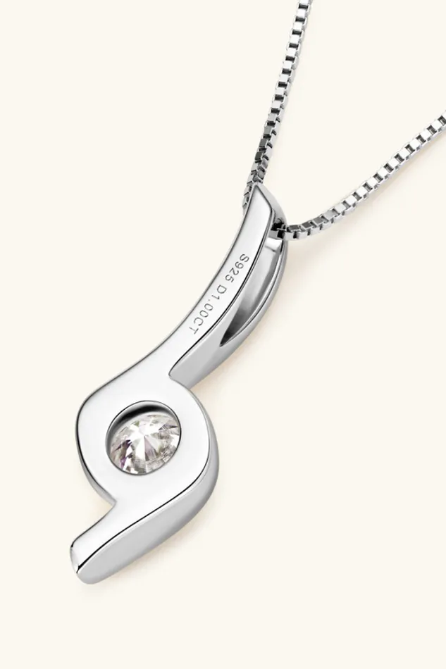 Trendsi Necklaces 1 Carat Moissanite 925 Sterling Silver Necklace