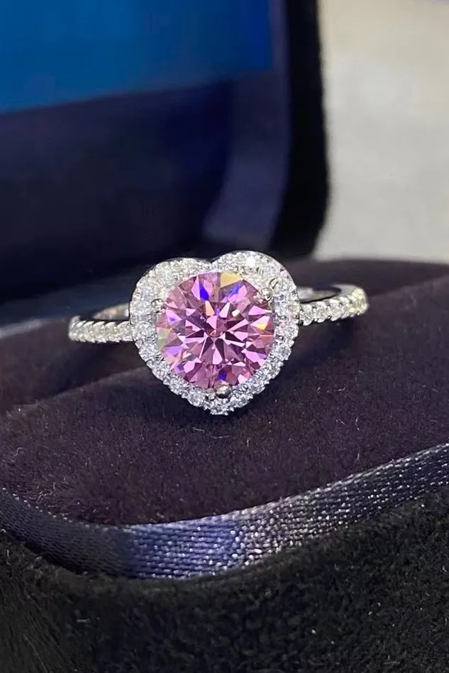 Trendsi Rings 1Carat Moissanite Heart Ring
