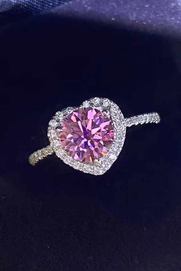 Trendsi Rings 1Carat Moissanite Heart Ring