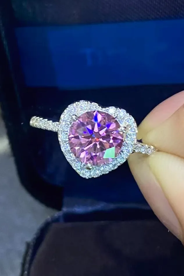 Trendsi Rings 1Carat Moissanite Heart Ring