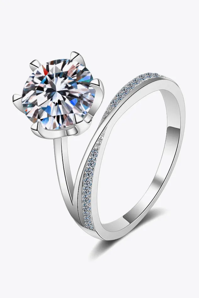Trendsi Rings 3 Carat Moissanite 6Prong Ring