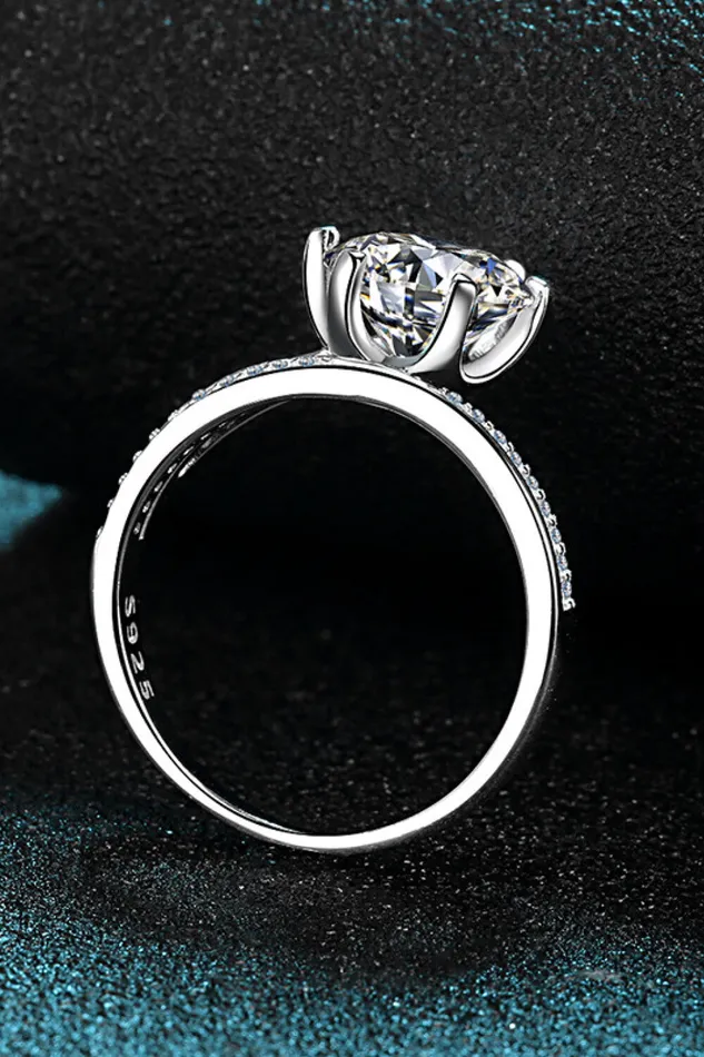 Trendsi Rings 3 Carat Moissanite 6Prong Ring