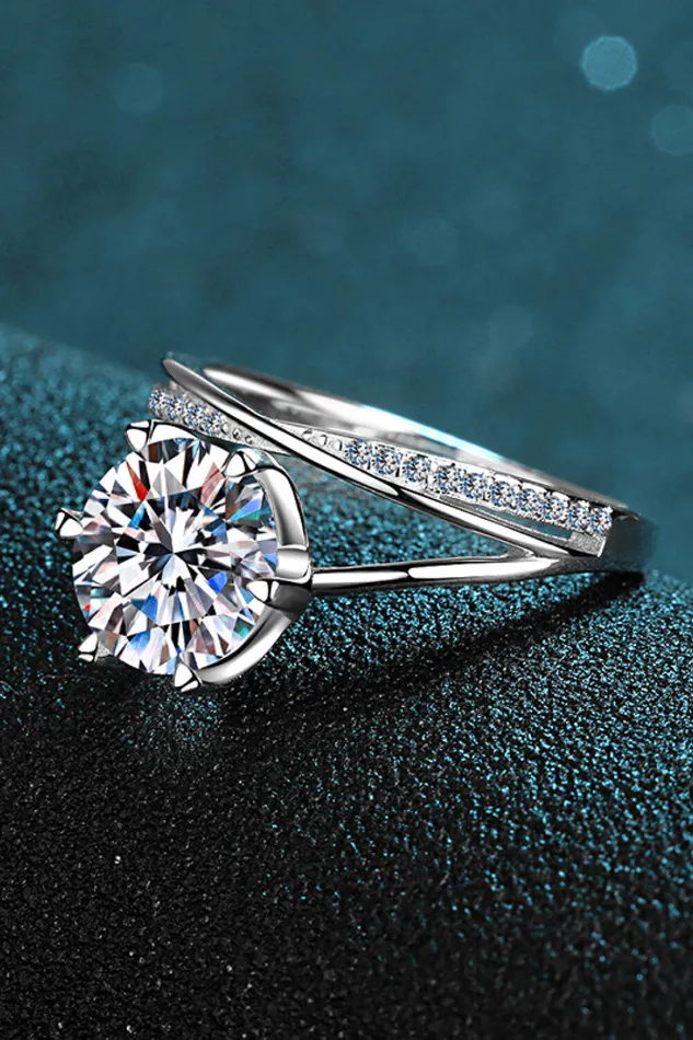 Trendsi Rings 3 Carat Moissanite 6Prong Ring