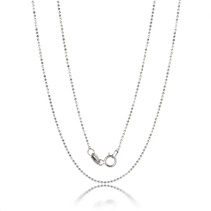 White Gold 1mm Ball Chain 30 Julez Bryant Necklaces